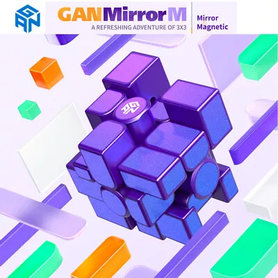 GAN  Mirror Cube 3x3 Magnetic UV  Purple Speed Cube Birthday Toys[AU Stock] • $53.99