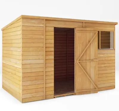 10x6 WOODEN GARDEN SHED SINGLE DOOR PENT WOOD SHEDS STORAGE 10 X 6 New Un Used • £589.94