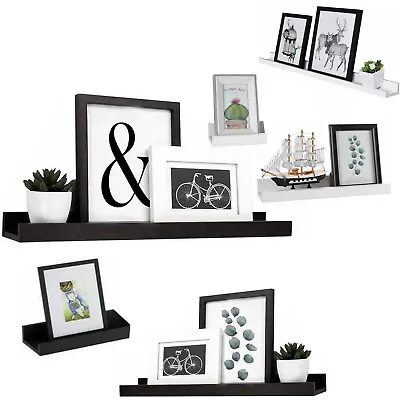 Set Of 3 Floating Wall Shelves Picture Ledge Display Rack Book Hanging Shelf • £9.89