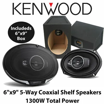 £99.95 • Buy Kenwood KFC-PS6996 - 6 X9  5-Way Coaxial Shelf Speakers 1300W + 6x9 Box Package