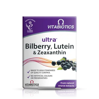 Vitabiotics Ultra Bilberry Lutein And Zeaxanthin With Anthocyanins 30 Tablets UK • £9.60