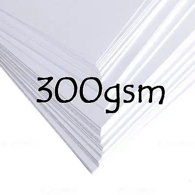 A4 A5 A6 WHITE CARD BLANK STOCK TAGS CRAFT MAKING WEDDING DECOUPAGE PAPER 300gsm • £1.99