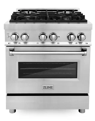 $1920 • Buy ZLINE 30 In. Dual Fuel Range W/ Gas Stove And Electric Oven  RA30 RFB-1