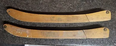 Vintage Pair 1930s 40s CCM Wood Hockey Skate Blade Guards Adult Size 10 - 10 1/3 • $25.76