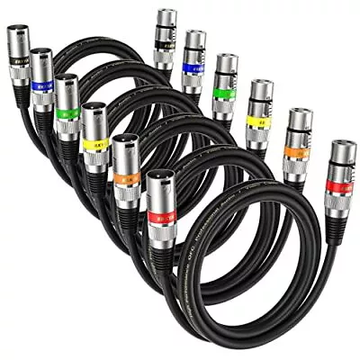 XLR Microphone Cable 2 Feet - XLR Male To Female 3 Pins Balanced XLR Cables 6 • $30.38