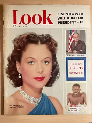 LOOK Magazine June 5 1951 Hedy Lamarr Eisenhower Ezzard Charles • $10