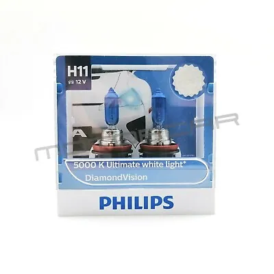$53.85 • Buy Philips DiamondVision Halogen Headlamp / Headlight Globes - H11 12362DVS2