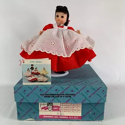 Madame Alexander Jo 413 Little Women Doll Red Dress Original Box Sleep Eyes • $19.95