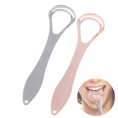 Double Layer Tongue Scraper Stainless Steel Oral Tongue Cleaner Mouth Br-ca • $1.77