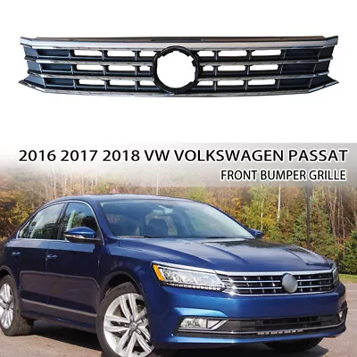 For 2016-2019 VW Volkswagen Passat Front Upper Grille Grill W/Chrome Trim • $82.99