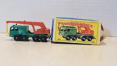 Vintage 1965 Matchbox 30 8-Wheel Crane Truck M.I.B Shelf O5 • $23.88