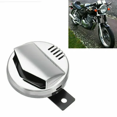 Motorcycle Electric Horn Chrome Super Loud 110db 94mm 12V 2A Cafe Racer Retro • $21.69