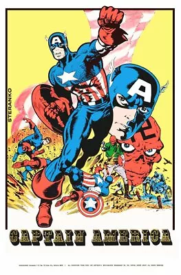 Marvelmania Captain America 12 X 18 Reproduction Character Poster • $25