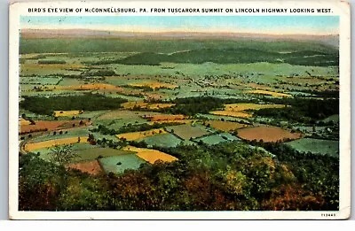 Vintage Postcard - McConnellsburg PA From Tuscarora Summit Posted 1928 • $9.08