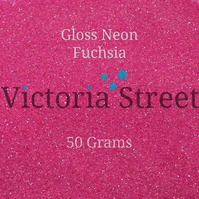 Victoria Street Glitter - Neon Gloss Hot Pink - Fine 0.008  / 0.2mm (Fuchsia) • £2.99