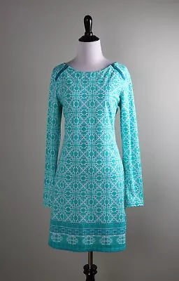 CABANA LIFE $116 Smooth Stretch Medallion Tile Zipper Coverup Dress Size Medium • $49.99