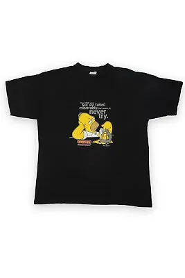2002 The Simpsons “Homer” Black T-shirt | Large • £9.95
