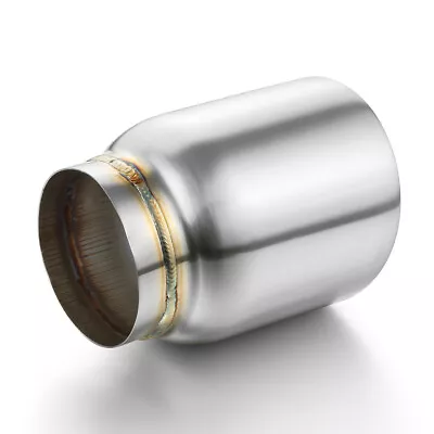 Diesel Exhaust Tip 3  Inlet 4  Outlet 5  Long Rolled Angle Cut Double Wall • $25.20