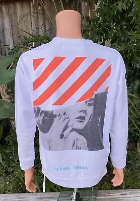 Off-White Seeing Things Marilyn Monroe Sweater Pullover Sweatshirt White Size XS • $134.97