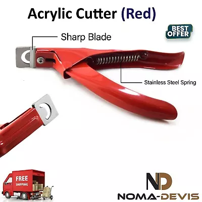 Red Acrylic Tip Cutter Artificial Saloon Nails Art Craft Clipper New BEADEN® • $5.73