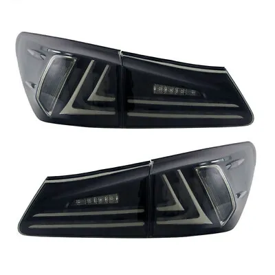 VLAND LED Tail Lights Fit For Lexus IS250 IS350 ISF 2006-2013 Smoked Lens A Pair • $179.99