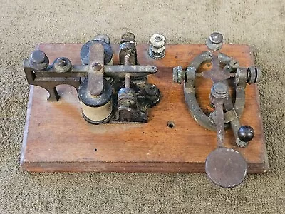 Antique Camelback JH Bunnell Co Key And Telegraph Sounder Morse Code Keyer USA • $165