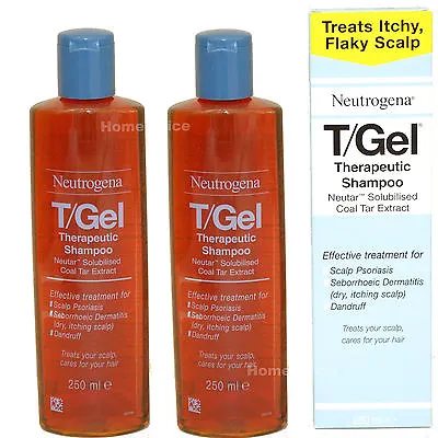 2 X 250ml Neutrogena T/Gel Therapeutic Shampoo Tgel T Gel • £21.45