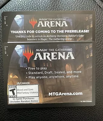 Magic MTG Arena Battle For Baldur’s Gate Prerelease Code Only 6 Packs - DMed  • $2