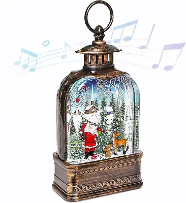 9” Christmas Lighted Snow Globe Lantern 6H Timer Musical Christmas Snow Globes • $29.99