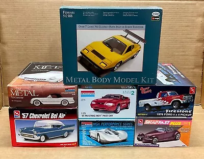 Lot Of Model Kits Ford Chevy Plymouth Olds Ferrari 512 Bb 4x4 Pickup Truck Indy! • $49.95