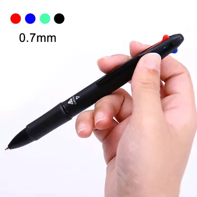 4 Colors 4in1 Ballpoint Pen 0.7mm Red Green Blue Refill School Office Supply • $2.38