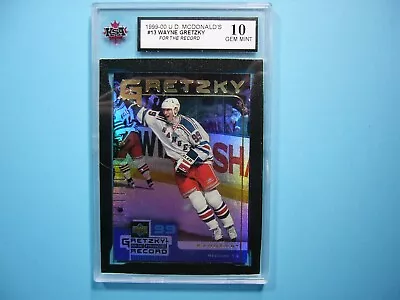 1999/00 Upper Deck Mcdonald's Hockey Card #13 Wayne Gretzky Ksa 10 Gem Mint Ud • $89.99