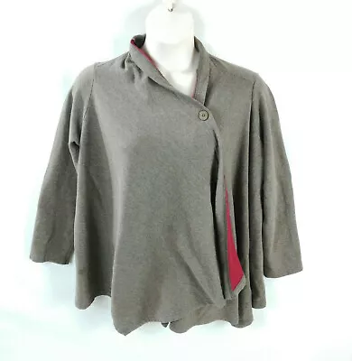 Pure Jill J. Jill Brown Red Women's Size Large Cardigan Fleece Wrap  • $2.99