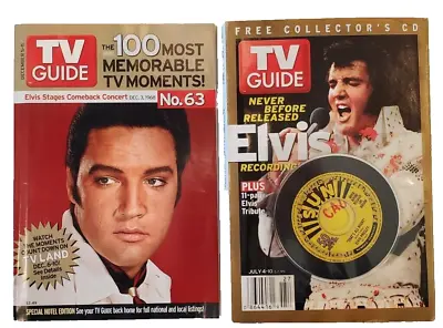 Elvis Presley TV Guide Lot (2) 2004 Tribute Collectable CD & Comeback Special • $18.82