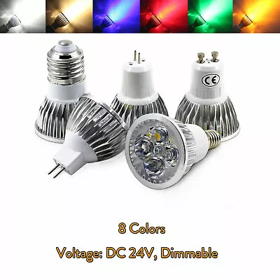 Dimmable LED Spot Light GU10 MR16 E14 GU5.3 B22  LED Lamp 3W 4W 5W DC 24V GL442 • $4.01