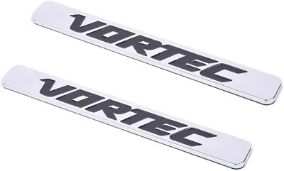 2pcs Vortec Emblems Badges For 2500hd Sierra Silverado Truck Chrome Black • $12.74