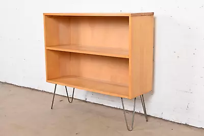 Paul McCobb Planner Group Birch Bookcase On Hairpin Legs 1950s • $1495