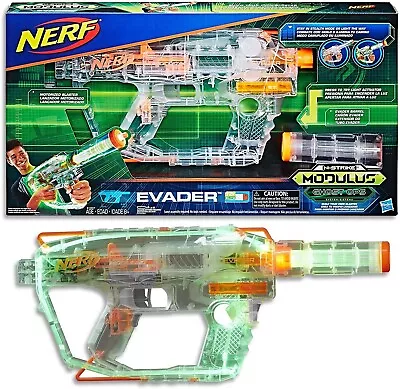 Nerf Modulus Ghost Ops Evader Customizable Motorised Blaster Lights Up Toy Gun • $88
