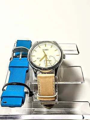Timex IQ+ Move Tan Watch - TWG013500F5 - Comes With An Extra Band Teal • $45