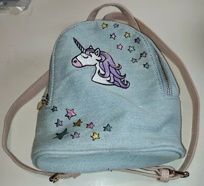 Colette Kids Mini Unicorn Chambray Denim Backpack • $19.95