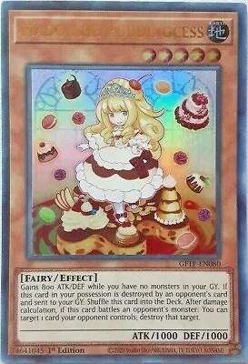 YUGIOH Madolche Puddingcess GFTP-EN080 1st Ed Ultra Rare NM 1x  • $1.99