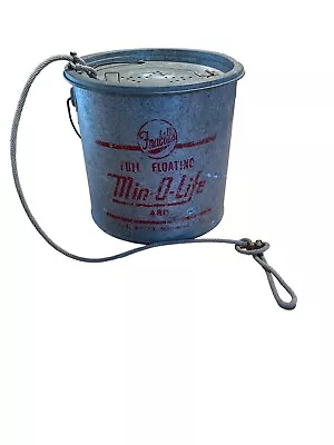 Vintage FRABILL'S Full Floating MIN-O-LIFE Minnow Fish Bait Bucket Pail #480 • $24.97