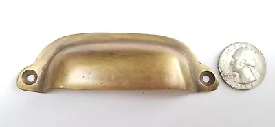 $10.95 • Buy Antique Vintage Style Brass File Cabinet, Bin Pull Cup Handle 3-3/8  Ctr #A19