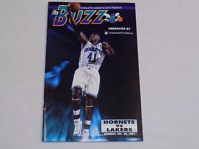 Charlotte Hornets Buzz Game Program Dec 20 1997 LA Lakers Glen Rice Kobe Bryant • $19.99