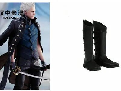 DFYM Devil May Cry 5 Vergil Cosplay Shoes Boots Costume Halloween Christmas Kids • $51.50