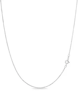 Solid .925 Sterling Silver 1mm Box Chain Necklace 12 - 40 Inches • $15.84