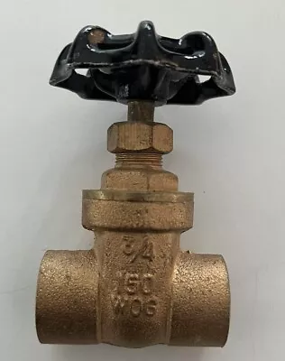 3/4  Brass Gate Valve 150 WOG Sweat Ends • $11.99