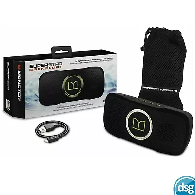 £78.99 • Buy Monster SuperStar BackFloat HD Bluetooth Waterproof Floating Speaker - Black