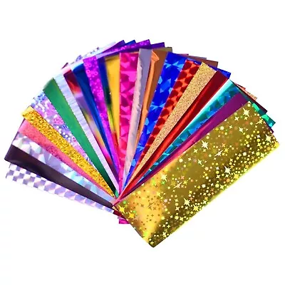 50pcs Nail Foil Transfer Stickers Laser Galaxy Starry Sky Nail Art Decorations • $10.99