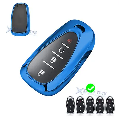 Blue TPU Full Cover Car Remote Key Case Cover For Chevrolet Cruze Malibu Camaro • $12.99